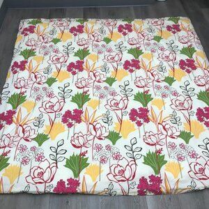 POTTERY BARN Full/ Queen Girl Teen Duvet Cover  Organic Cotton White Pink Floral